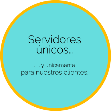 Servidores únicos…   . . . y únicamente  para nuestros clientes.