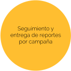 Seguimiento y entrega de reportes por campaña